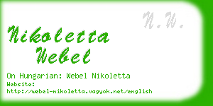nikoletta webel business card